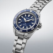 Cassa in acciaio inossidabile da 41,7 mm del Seiko Prospex Samurai SRPL51K1 con corona a vite e cinturino in silicone nero